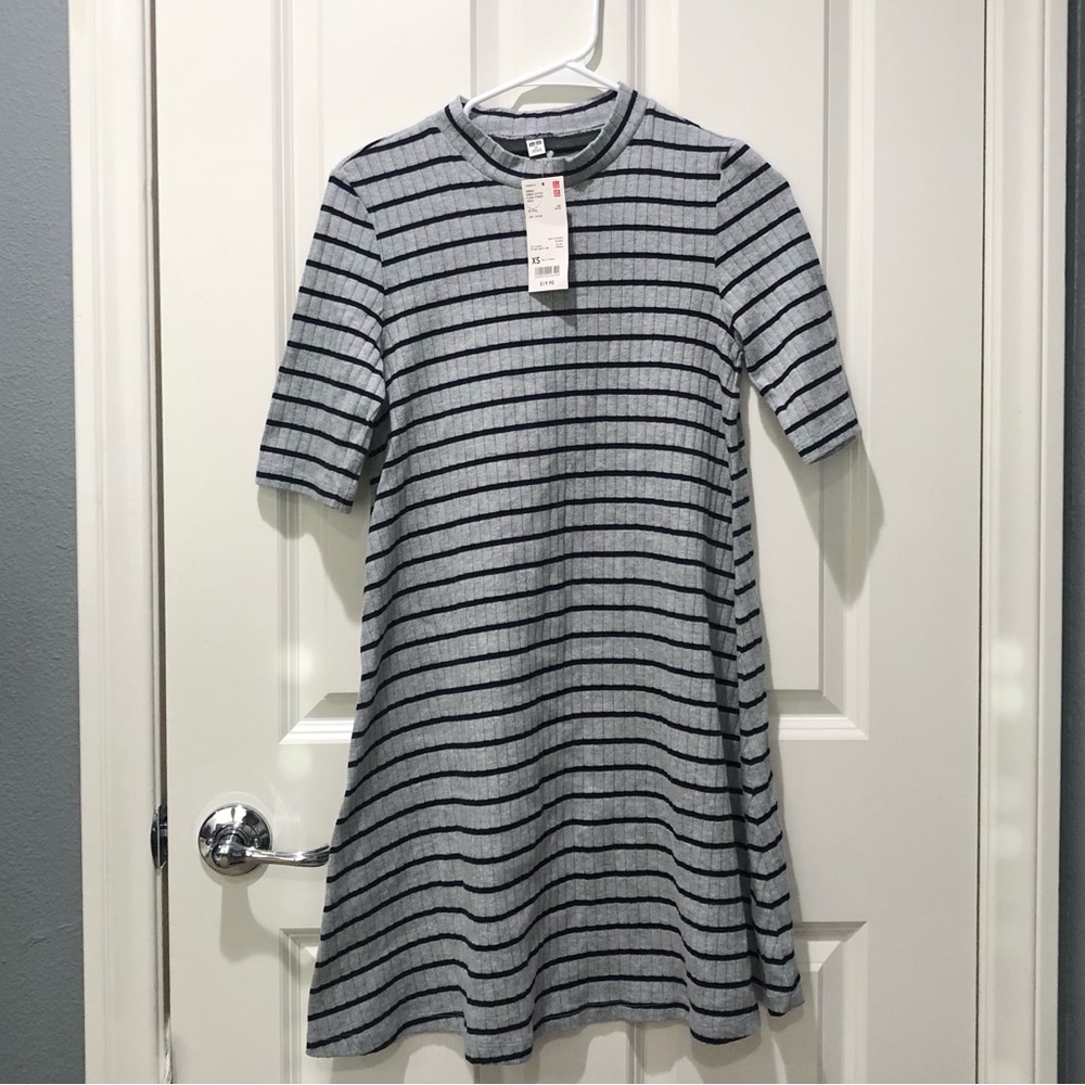 Grey striped Dress